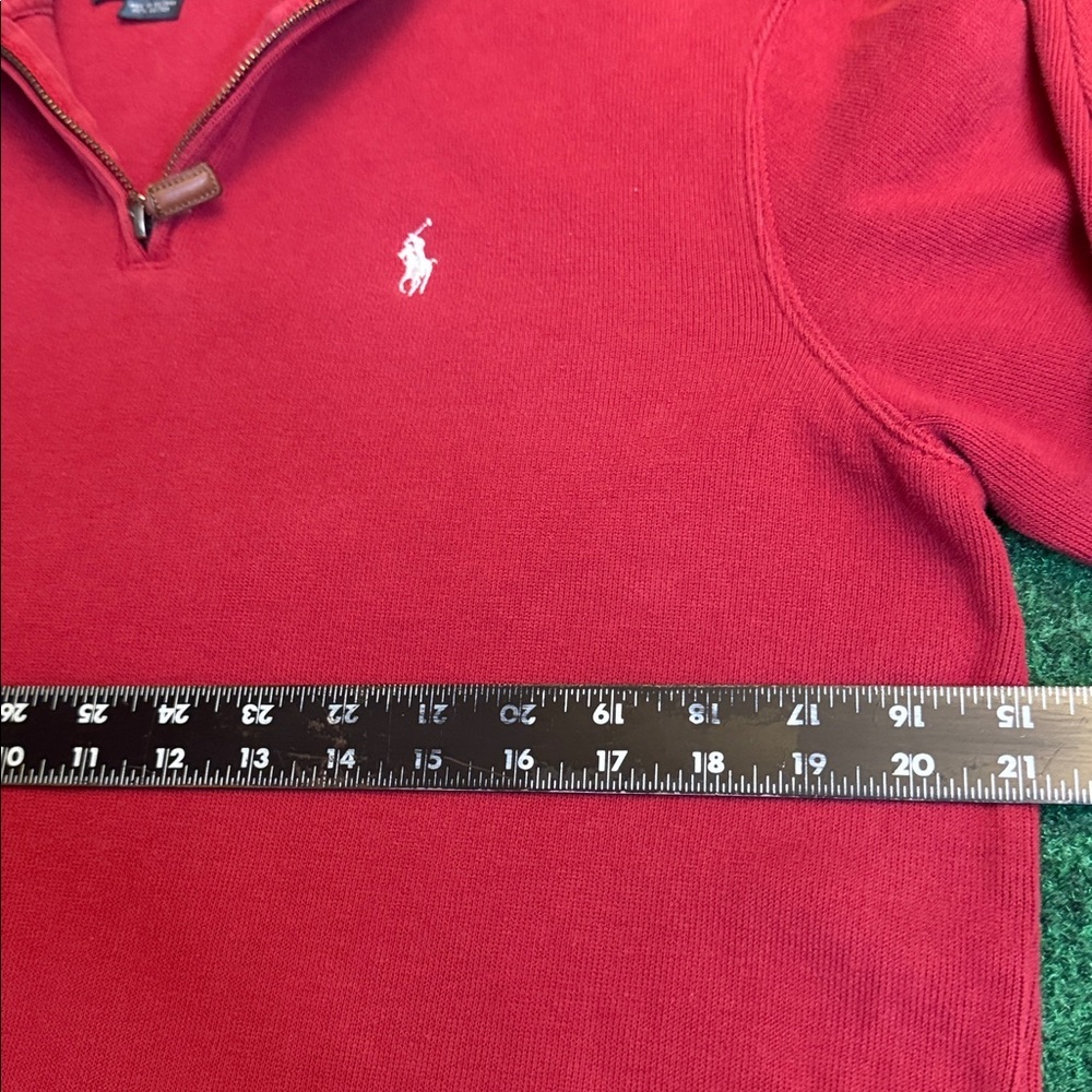 Polo by Ralph Lauren Men's Alabama Crimson Red Quarter-Zip (Size Medium) - Picture 3 of 6